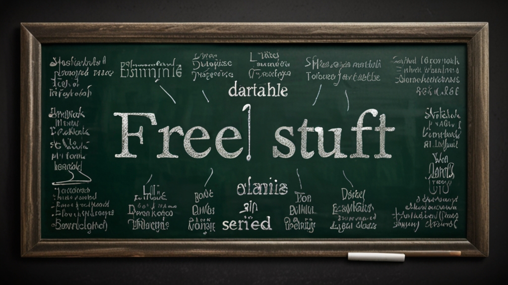 An image showing Free Stuff written on a blackboard, leading to the free videos and book excerpt